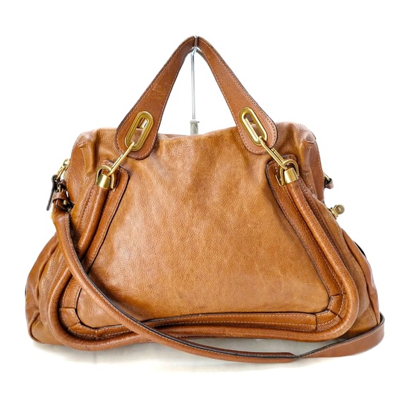Chloe Handbags - Chloe Paraty Brown Leather Satchel Handbag